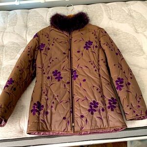 Iceberg jacket size 42 with fur trim
